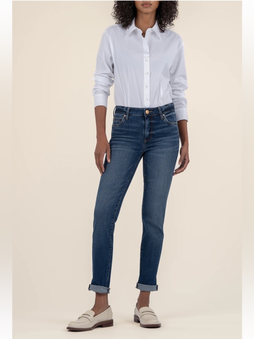 Kut From The Kloth Catherine Mid Rise Boyfriend Jeans Dashing Wash Size 2